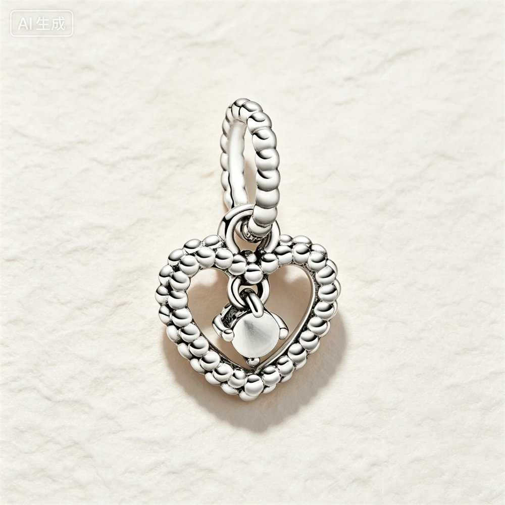Fashion 925 Silver Twelve Month Split Love Bird's Nest Charm Bead Pendant Suitable for Original Fashion Bracelet Jewelry Gifts
