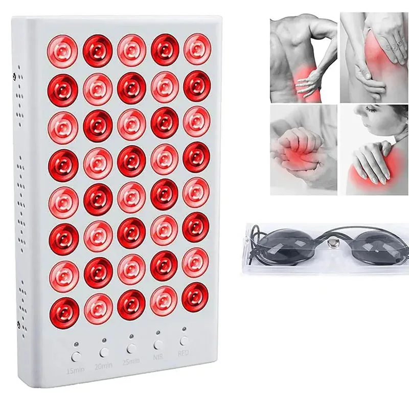 NEW 40 LEDs Red＆Infrared Light Therapy Lamp 850nm 660nm Panel Lamps Back Burn Fat Wrap Slimming Machine Waist Heat Pad Full