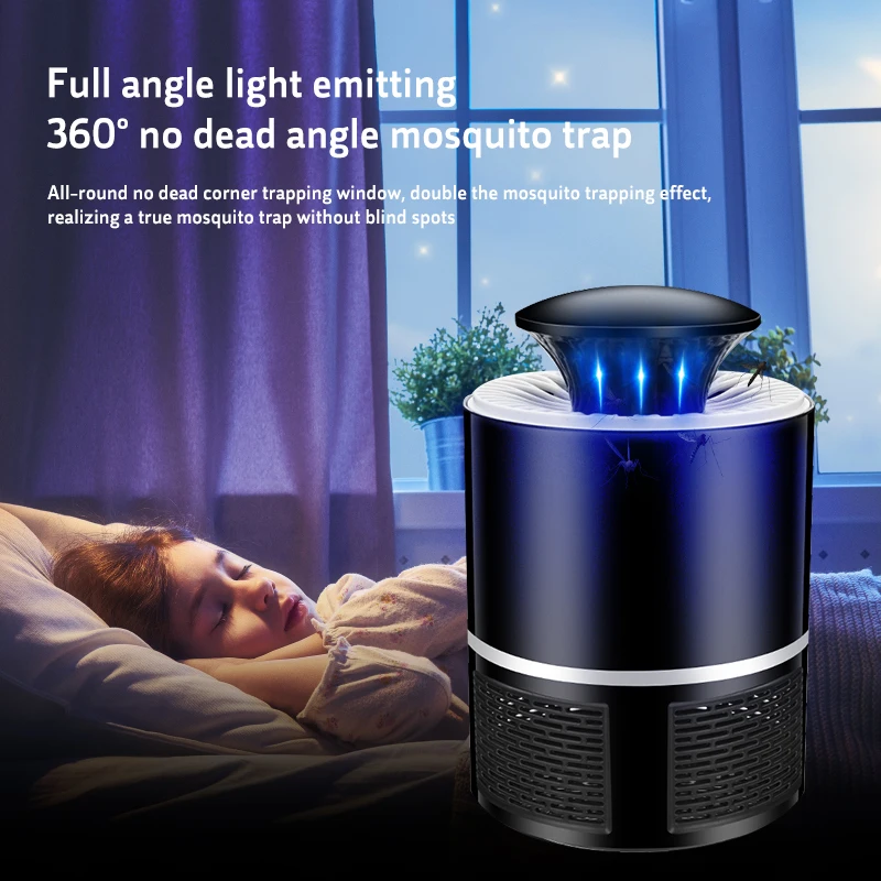 Mosquito Killer Lamp USB LED Anti Mosquito Electric Bug Zapper Silent Mosquito Trap Insect Killer For Outdoor Bedroom