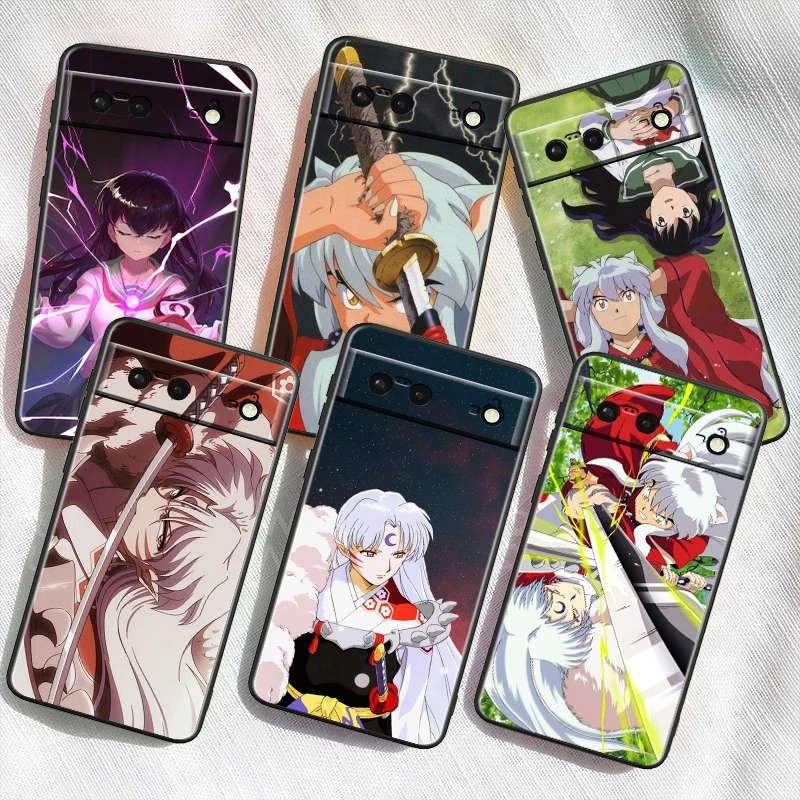 

Anime I-Inuyashas Art For Google Pixel 9 8 7A 7 6A 6 5A 5 4 4A XL 5G Black Silicon Shockproof Shell TPU Phone Case