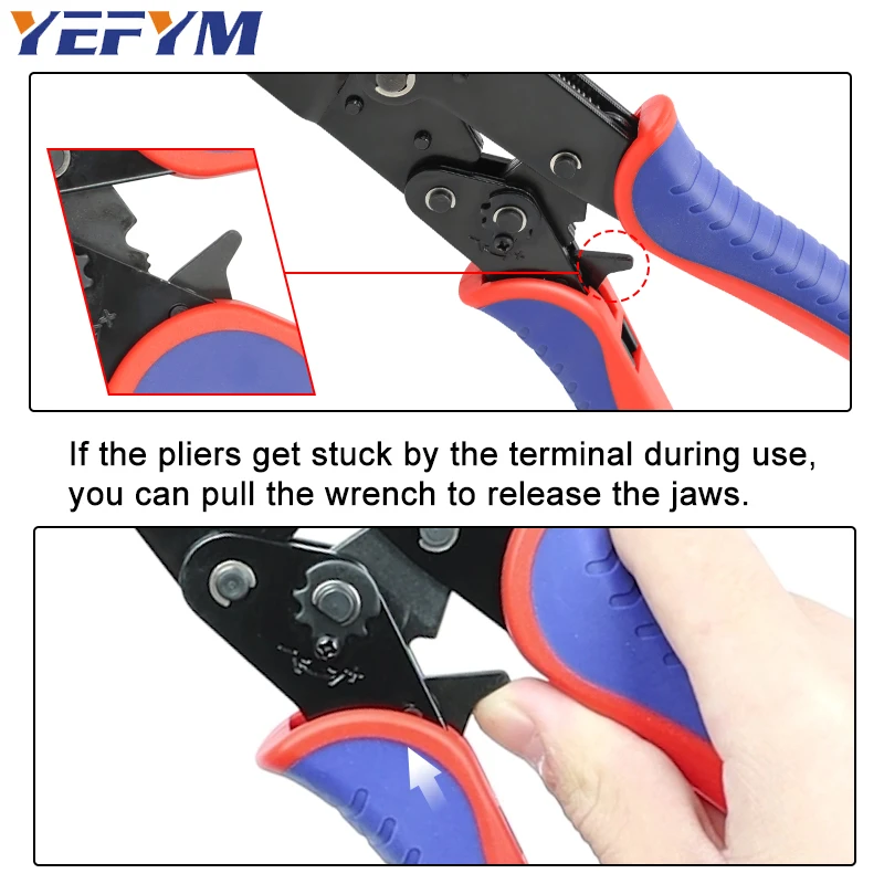 Butt Splice Heat Shrink Connectors Crimping Tool YF-125 20-10AWG Ratcheting Wire Crimper Pliers Ratchet Terminal Crimp Tools