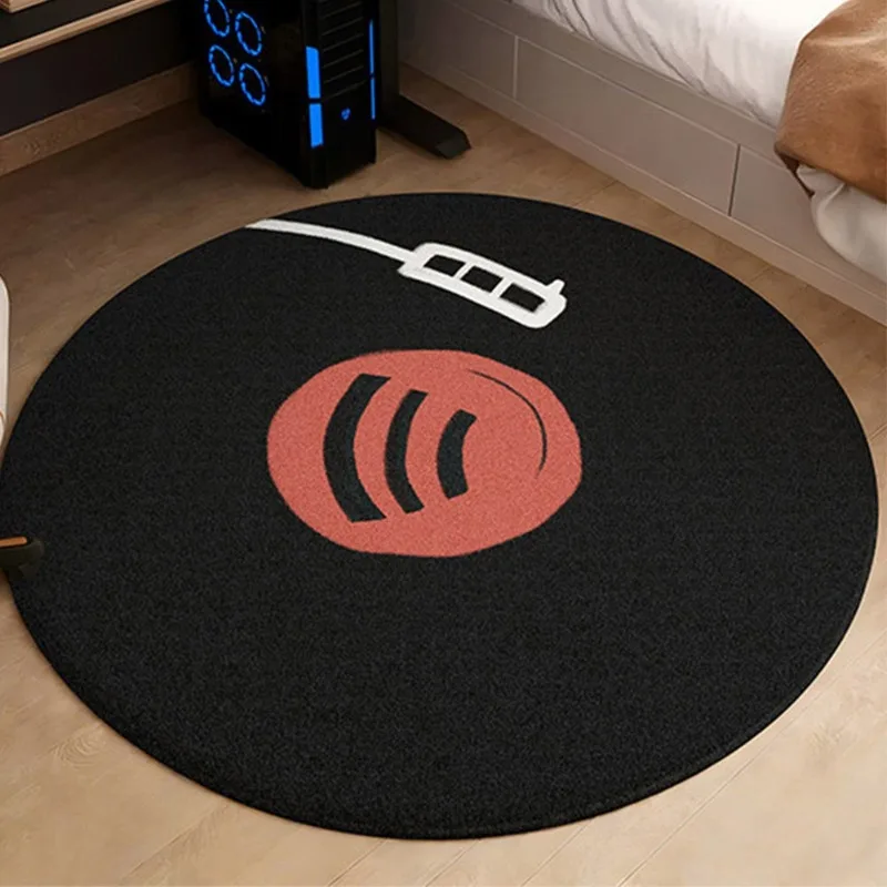 Minimalist Vinyl Record Round Living Room Carpet Advanced Creative High-End Bedroom Rug Home Decor Sofa Coffee Table Floor Mat