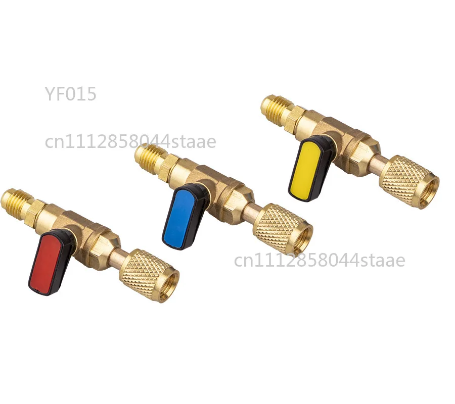 Refrigerant Ball Valve BV-C01 Brass Mini Shut-Off Valve for AC Refrigeration Charging