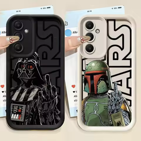 Soft TPU Case for Samsung Galaxy A73 A22 A35 A52 A36 A25 A26 A55 A33 A54 A21s A24 A32 Stars Alien Warrior
