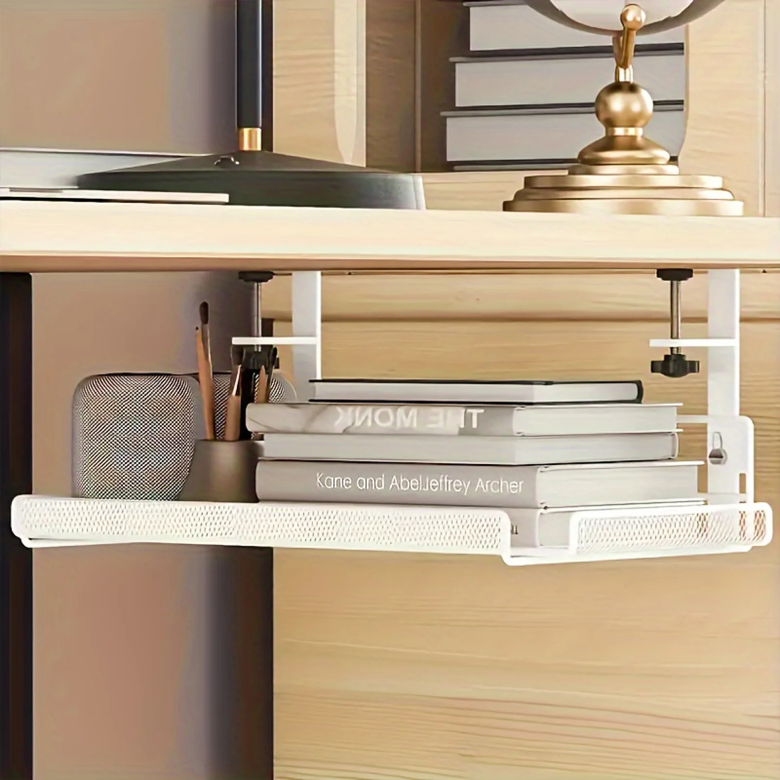 Under Desk Cable Management Tray with Ample Storage Space Unique Design Tray Suitable for Keep Cable Organized