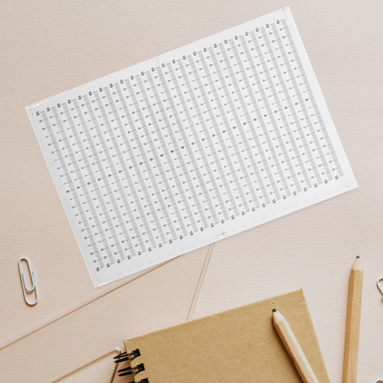 

20 Pcs Scale Sticker Self Adhesive Measure Tape Ruler Waterproof Clear Visibility Versatile Use Workbench Drafting Tables