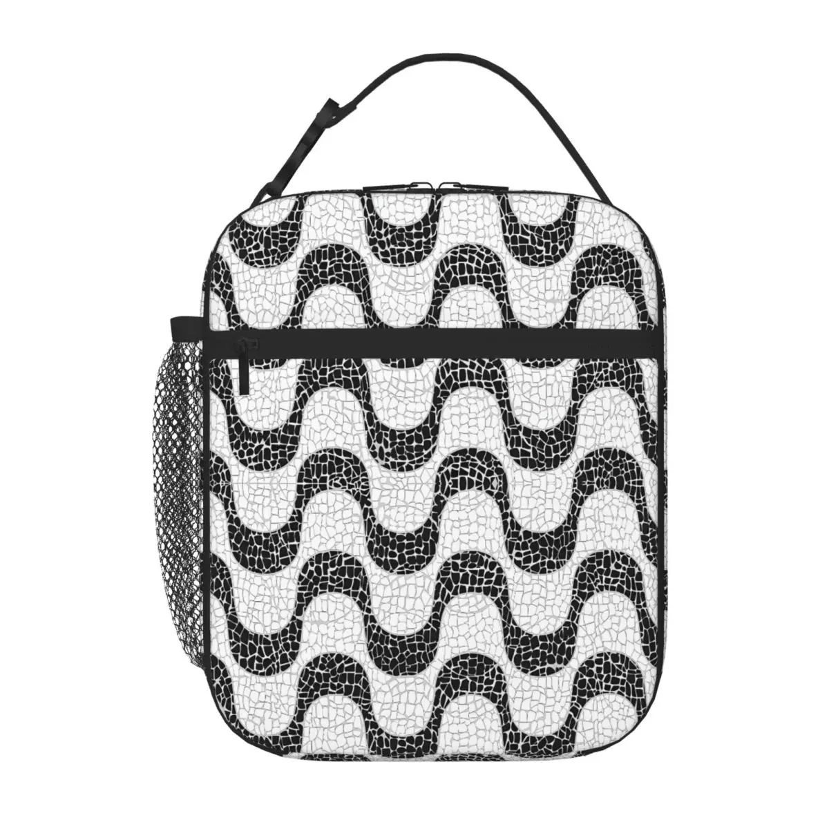 Bestselling Copacabana Beach Sidewalk Modern Foldable Lunch Bag Preschool Lunch Commuter Lunch Bag