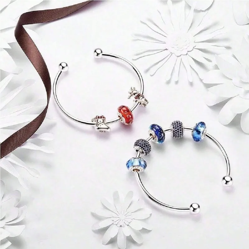 Stainless Steel Ball Clasp Adjustable Wire Bracelet, Expandable Bangle for DIY Jewelry Making Craft Accessory