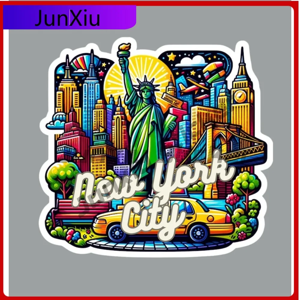 

New York City Sticker Suv Sun Shade For Car Window Fridge Phone Trunk Windshield Laptop Decoration Funny Stickers For Motorcycle