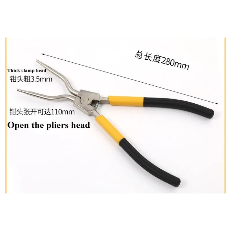 Cocok untuk Tang Pegas Kartu 11 Inci/12 Inci, Tang Perkakas Kepala Lurus, Alat Pembongkaran Mesin Cuci