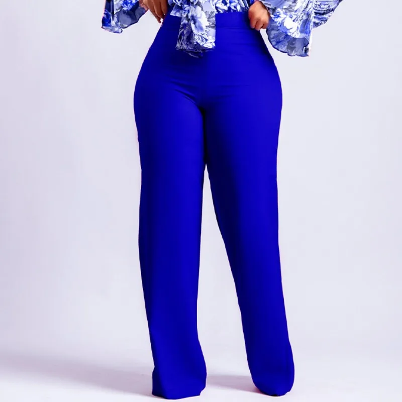 

Women's pants new summer fashion casual temperament Tong Le casual plus size wide leg pants