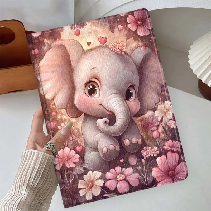 Cute Elephant Soft For Samsung Galaxy Tab S11 S10 S9 S8 S7 S6 A11 A9 A8 A7 Lite FE Plus Tablet Case