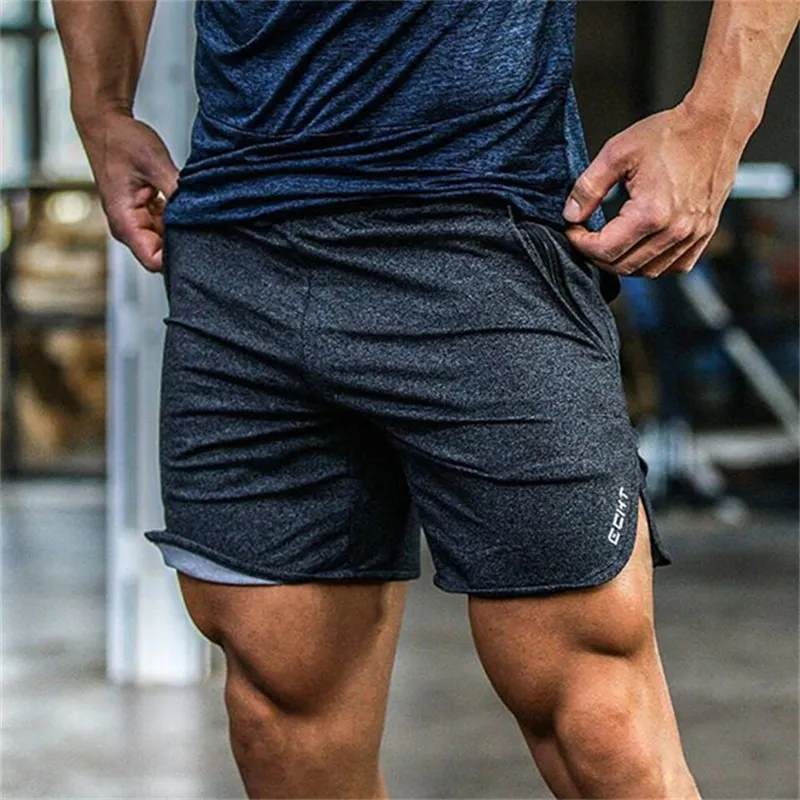 Gym Shorts Men Running Sport Cotton Shorts Men Fitness Workout Jogging Bermuda Male Training Bodybuilding Basketball Short Pants