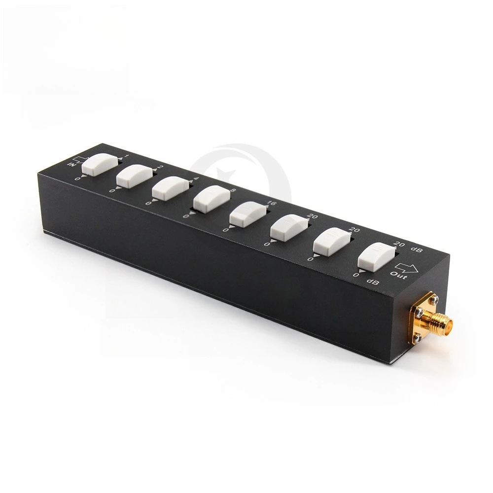 XINQY 1-90dB RF Attenuator DC-3.5G Adjustable Stepper Attenuator SMA Button Toggle