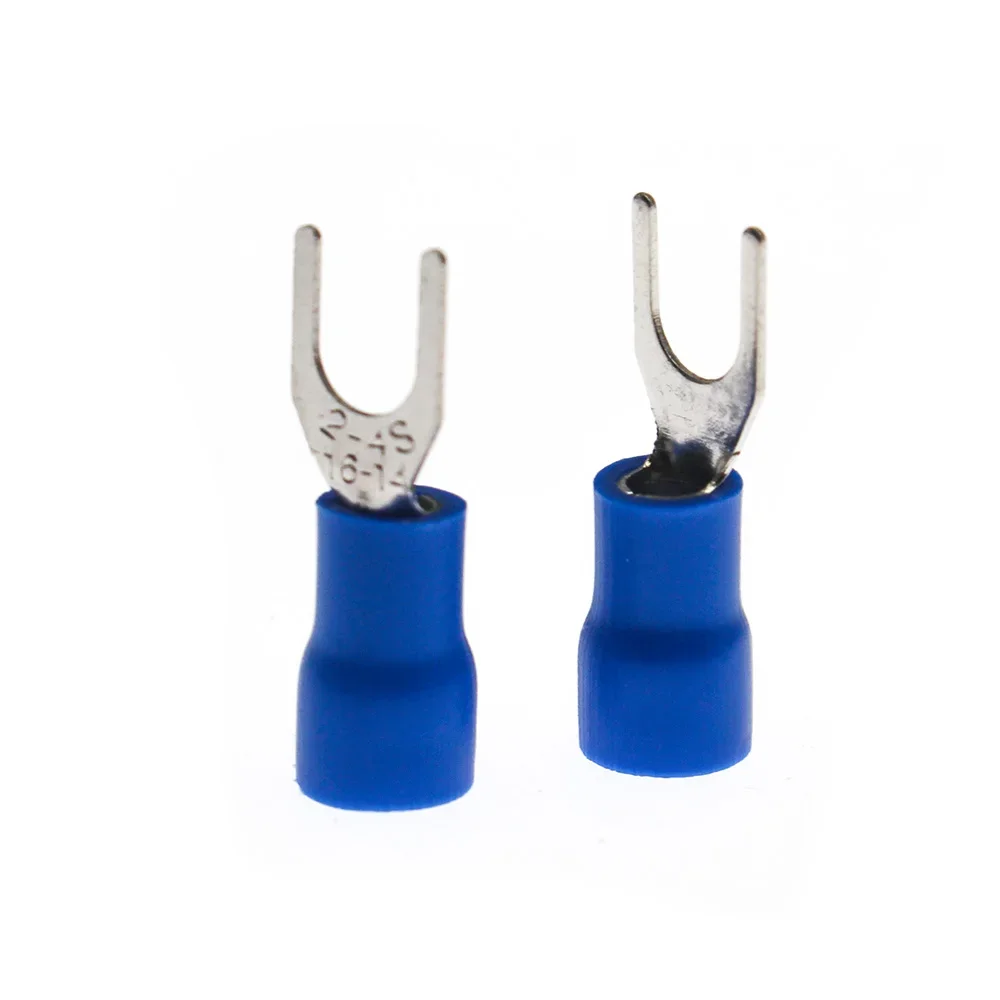 5 color 1000Pcs SV2-4 Y Type fork Female Splice Terminal Plug Crimp Wire Cable Connector Electric Sertir Wire Adapter 1.5-2.5mm2