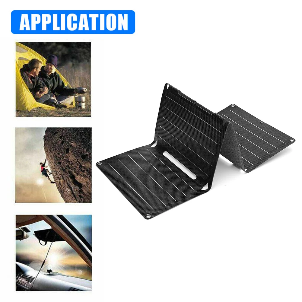 BUHESHUI 60W ETFE Bảng Điều Khiển Năng Lượng Mặt Trời + Tặng Đôi USB5V & 12V DC Đầu Ra Sạc Pin Sạc Di Động Năng Lượng Mặt Trời chống Thấm Nước