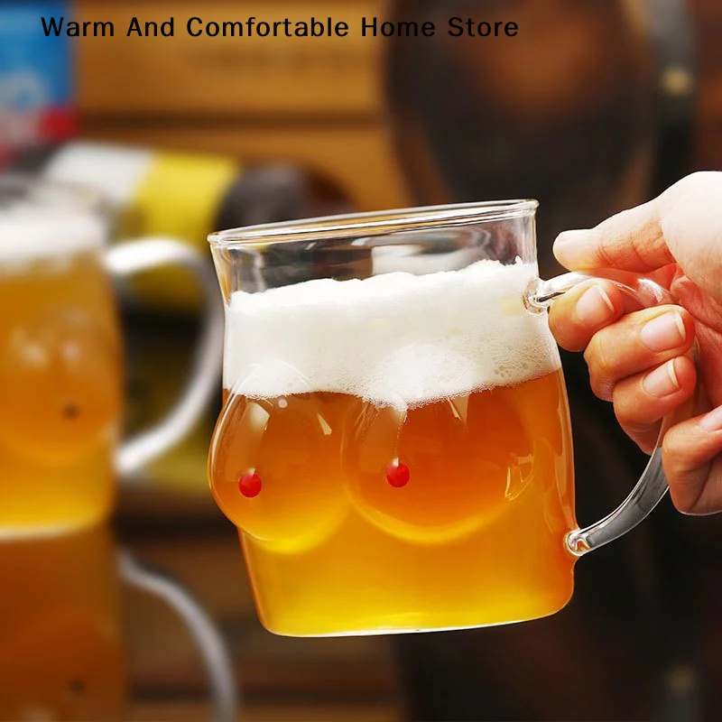 Creative Body Shape Glass Cup Whiskey Glasses Wine Shot Glass Cup Fun Sexy Lady Body Shape Chest Beer Cup for Vodka Whiskey Beer