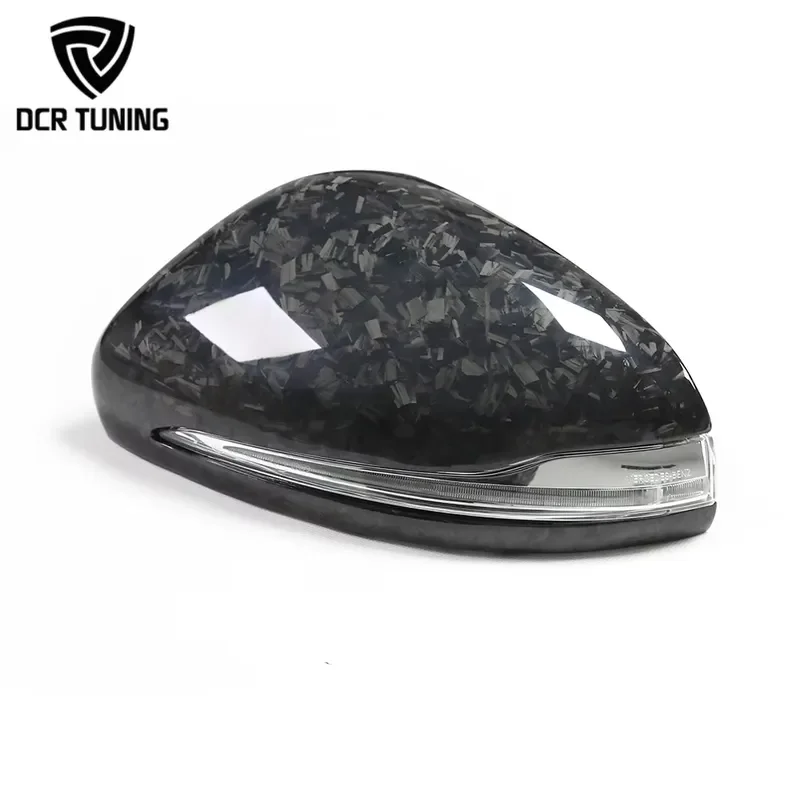 Forged Carbon Fiber Side Mirror Cover Replacement for Mercedes-Benz W205 W222 W238 W257 GT53 C63 E63 S63 LHD