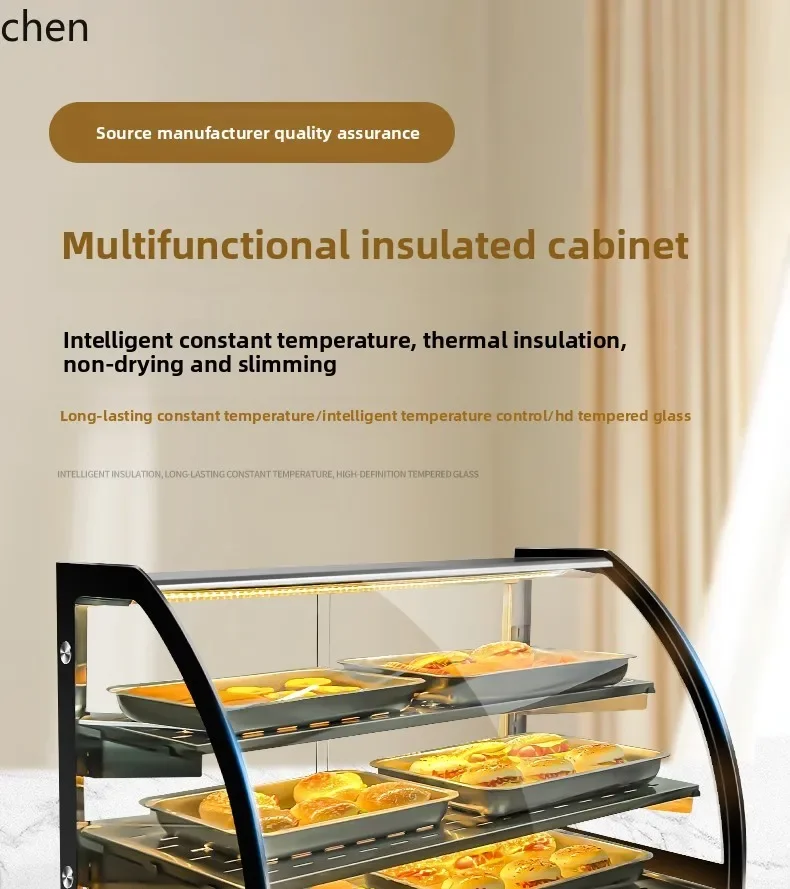 H20- insulation cabinet heating incubator egg tart bread glass food desktop small display cabinet