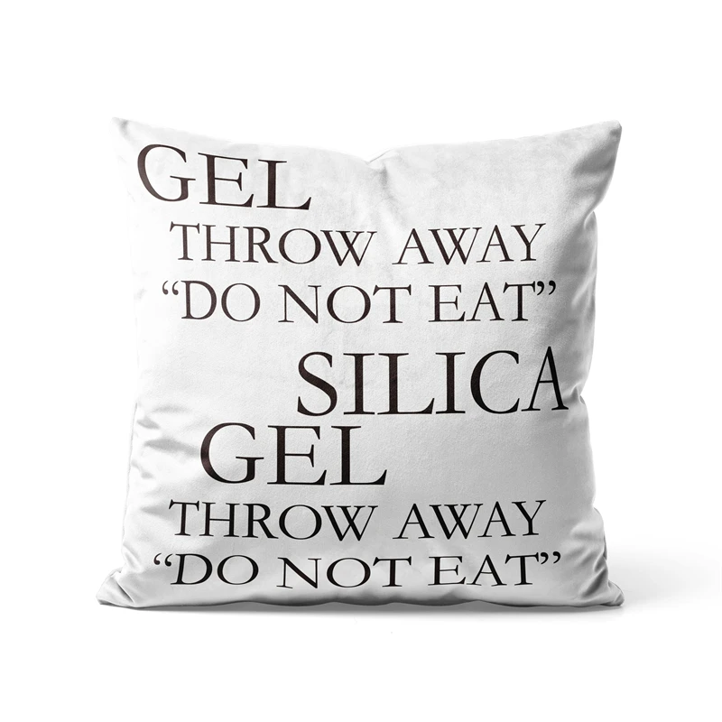 Gaslight Gatekeep Girlboss Set of 4 Silica Gel Do Not Eat Throw Pillow Cushion Covers Cases Pillowcases for Couch 45cm x 45cm