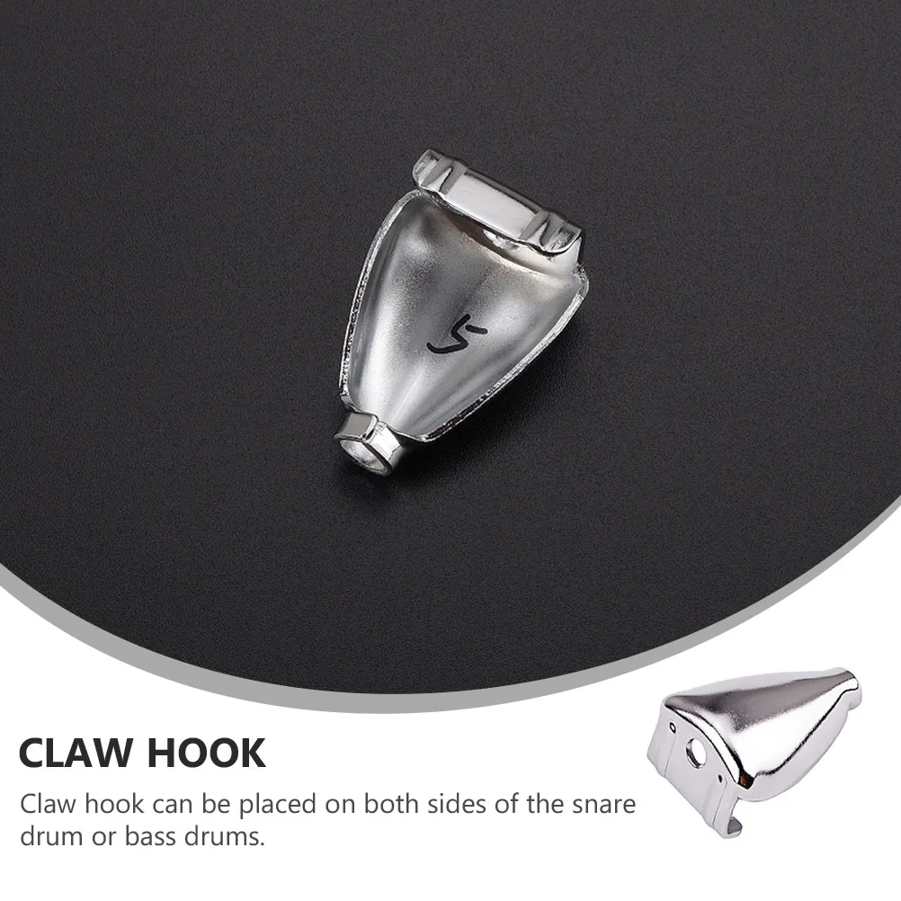 

2Pcs Strong Iron Drum Claw Hook for Snare Bass Drums Mount Hardware Easy Install Long Lasting Drum Claw Hook