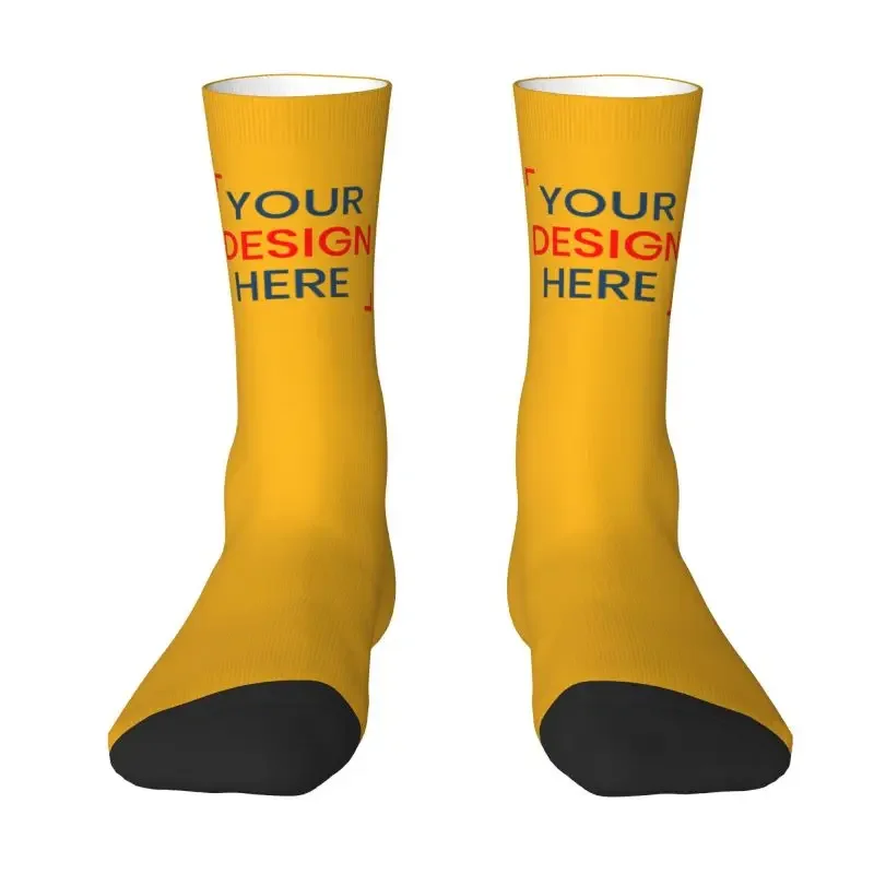 Y2K custom customize logo Mens Crew unisex fashion 3D printing your design here dress socks