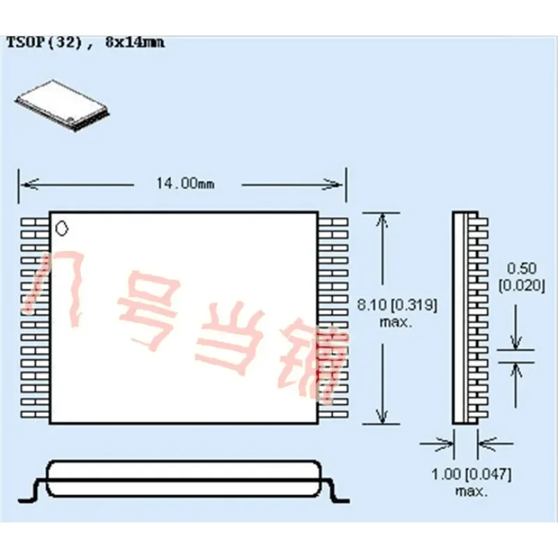 XELTEK SA620-B4807 Adapter TSOP32 Programming Conversion IC Test Mount VSOP32