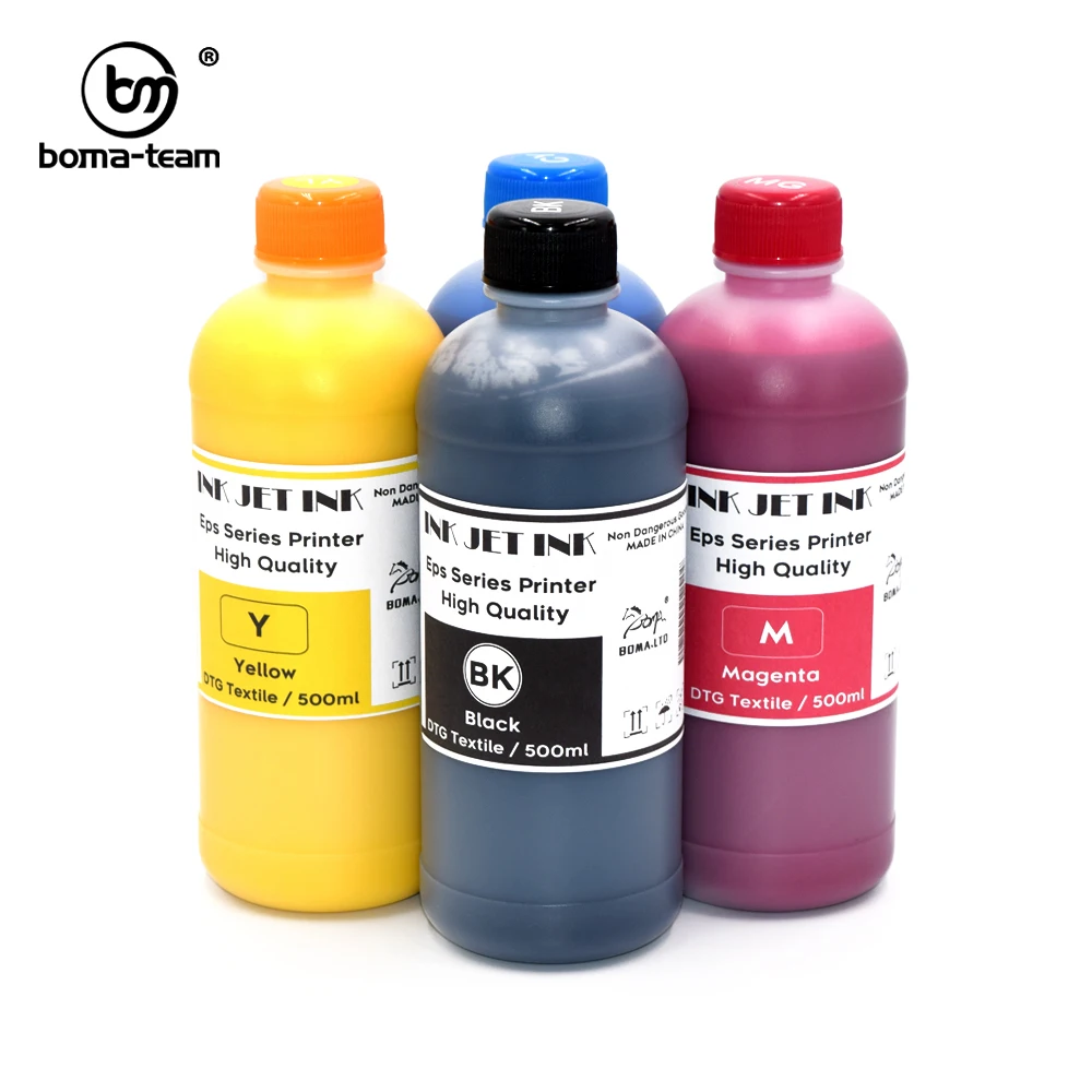 500ML 5Colors DTG Textile Ink For Epson F2000 F2100 I3200 DX5 R2880 R2400 L1800 R1800 R1900 R2000 7880 9880 4800 4880 Printers