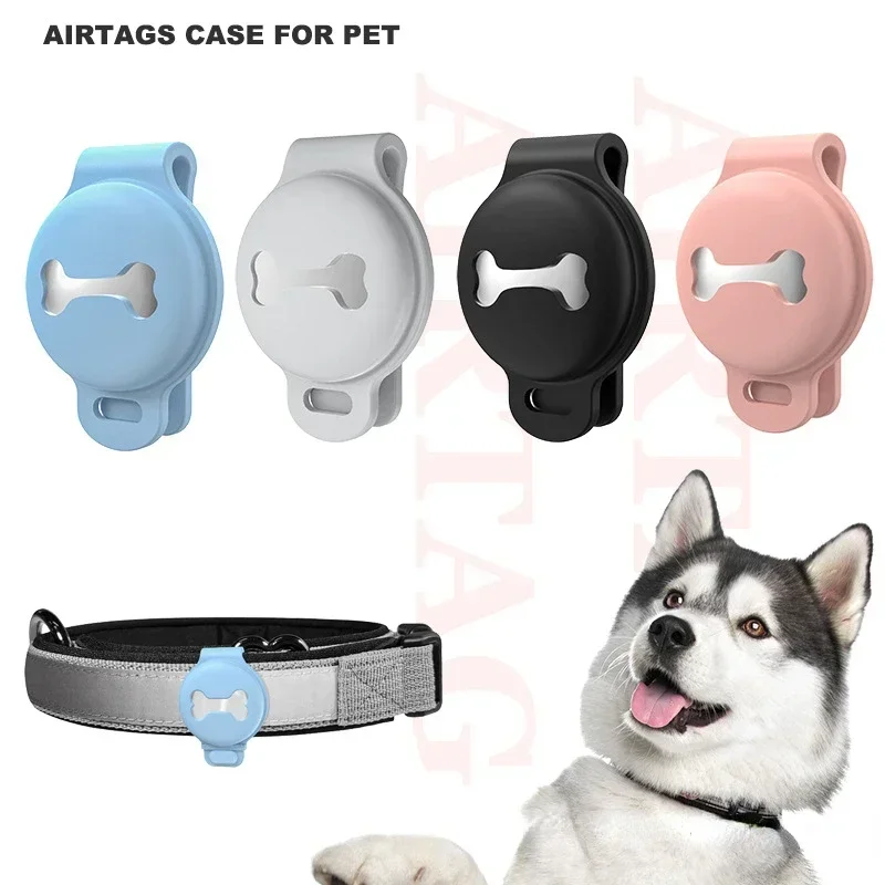 1PCS For Apple Airtag Case Dog Cat Collar GPS Finder Colorful Luminous Protective Silicone Case For Apple Air Tag Tracker Holder