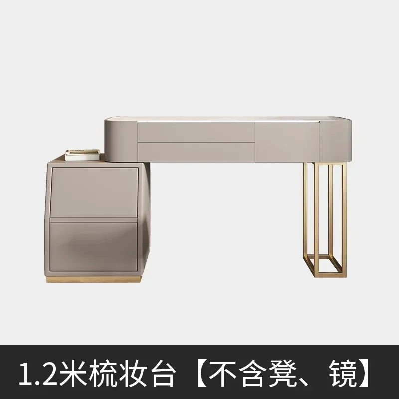 AALight Luxury Rock Slab Dresser, Small Apartment, Simple And Modern, Integrated Solid Wood Dressing Table, Bedroom Home