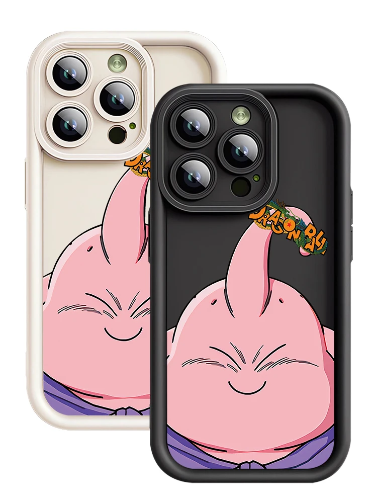 Coque DragonS BallS Majin Buu pour iPhone 14+ 15 Plus 16e 12 14 15Pro 13 13Pro 16 Pro Max 11, coque souple 16+