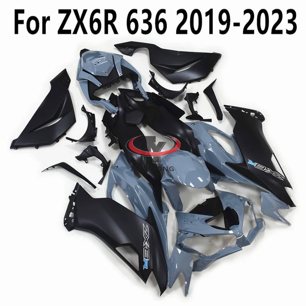 Bodywork Cowling Motorcycle For ZX6R ZX 6R 636 2019-2020-2021-2022-2023 Full Fairing Kit Matte Black Glossy Cement Gray