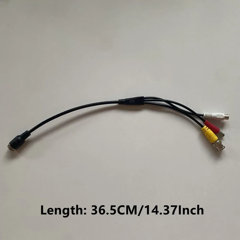 Aviation Extension Video Cable 4 Pin Female/Male Aviation To BNC + DC + RCA Connectors 5.5*2.1mm DC Plug