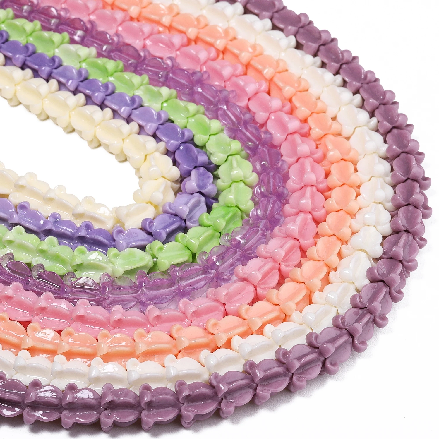 11x12mm Crown Flower Shell Powder Beads Hawaiian Loose Pikake Beads for Handmade Jewelry Making DIY Bracelets Accessories 15''