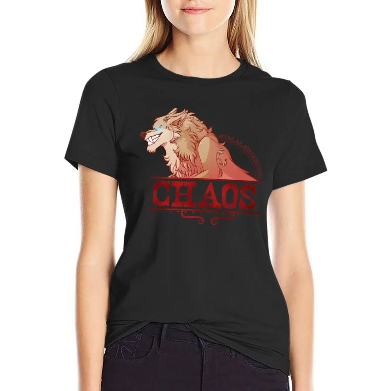 

Kyle the destroyer - CHAOS T-Shirt korean fashion plain anime clothes blacks t-shirt dress for Women graphic