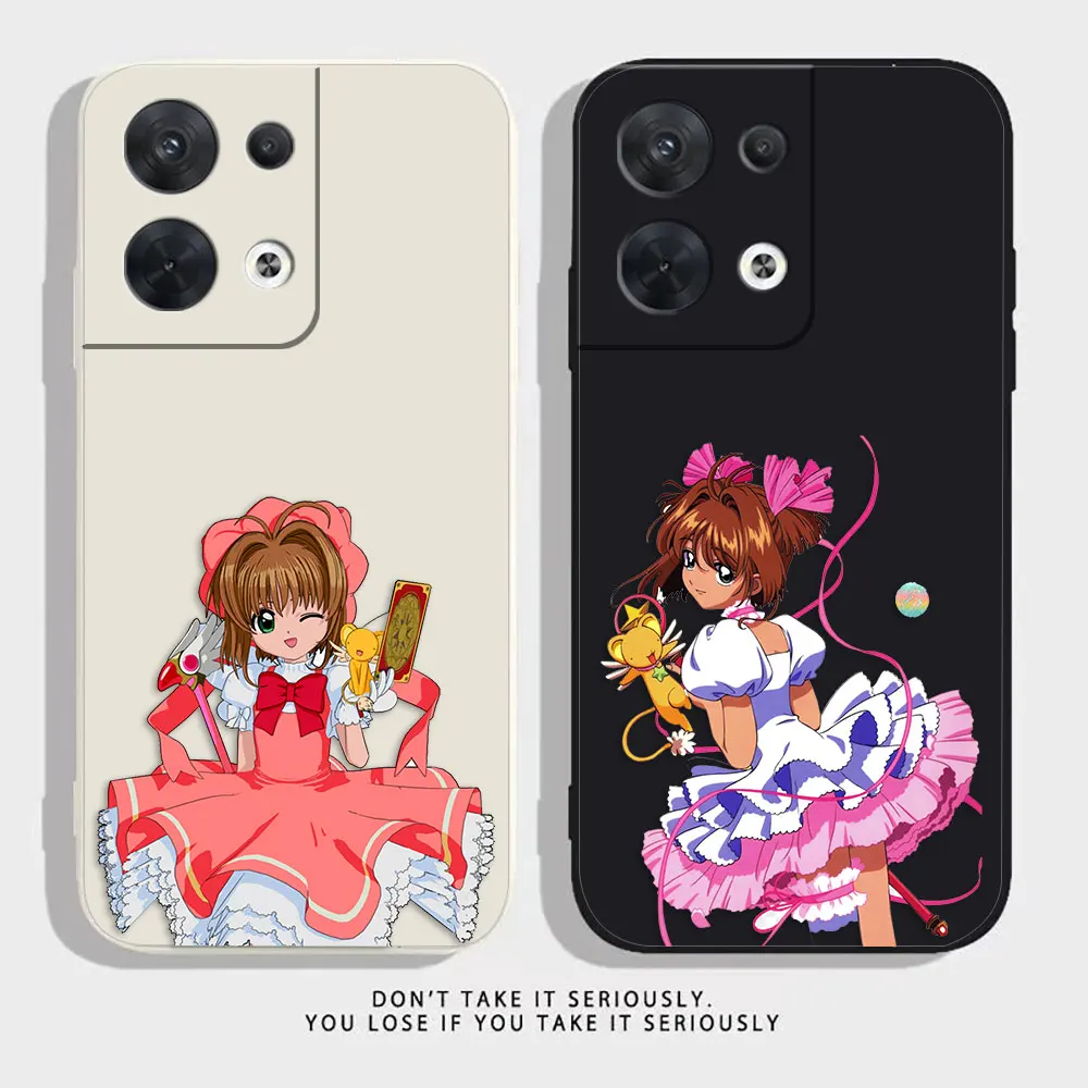 Sakura Kinomoto Cardcaptor Sakura Phone Case For OPPO RENO 8 7 9 6 7SE 5 4 4SE 4 3 4G 5G PRO PLUS Silicone Case Funda Shell Capa