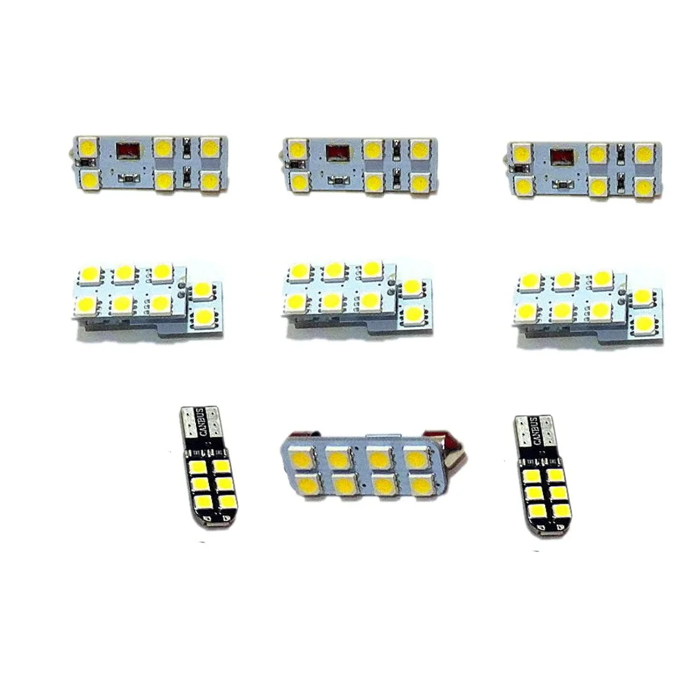 

July King LED Car Interior Reading Lights Compatible for Volkswagen Scirocco 2009+, 9 pcs, 6000K Car Indoor Dome Map Light