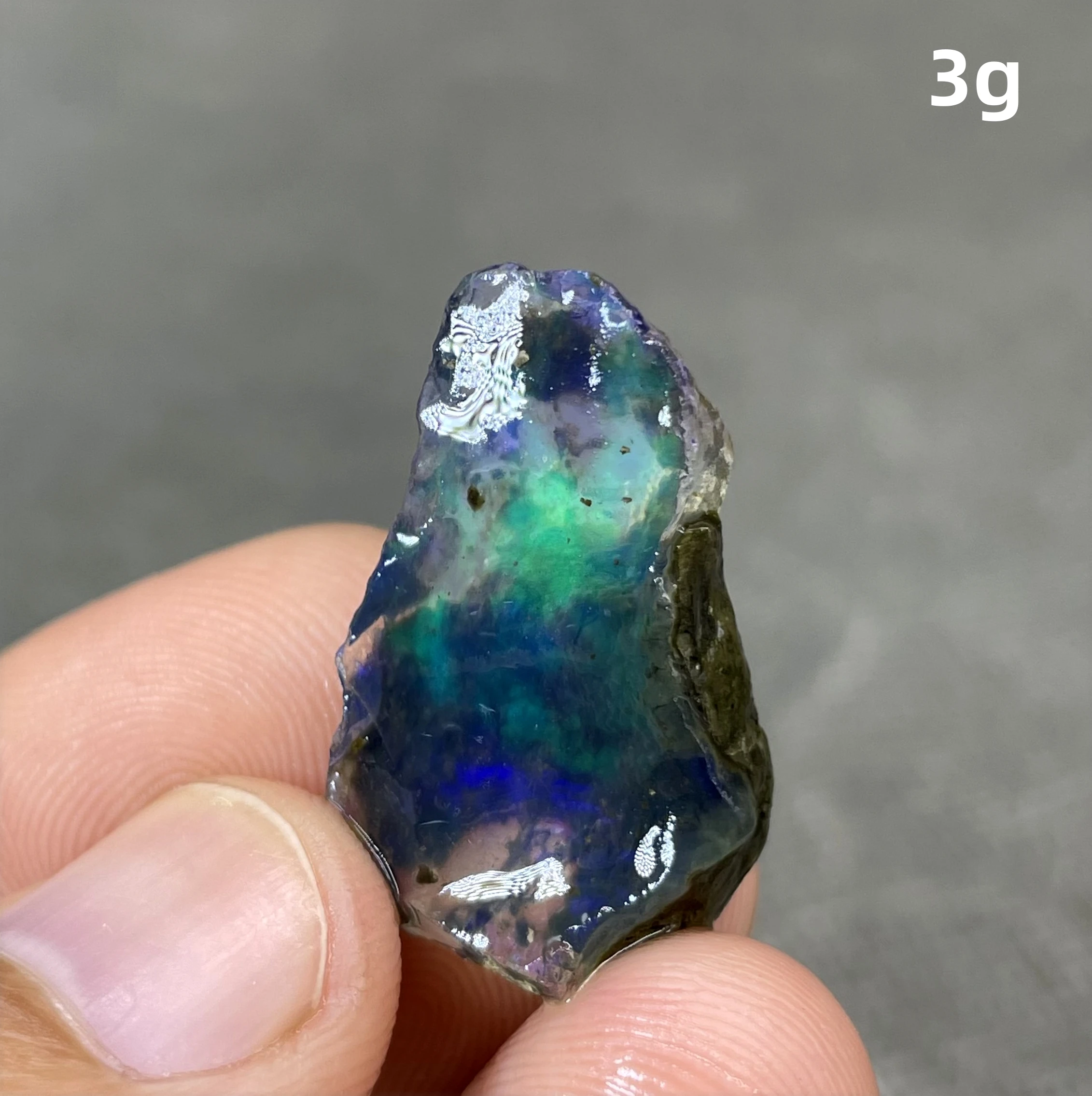 

BEST COLOR! 3g natural rare color Ethiopia water Opal gem mineral specimen stones and crystals healing crystals quartz