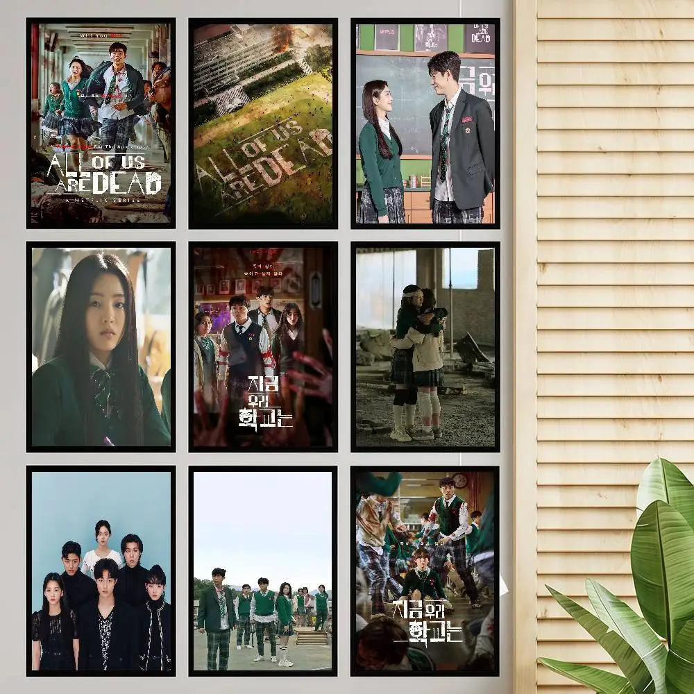 Koreanische TV All Of Us Are Dead Klassische Vintage Poster Decoracion Malerei Wand Kunst Weiß Kraft Papier Kawaii Zimmer Dekor