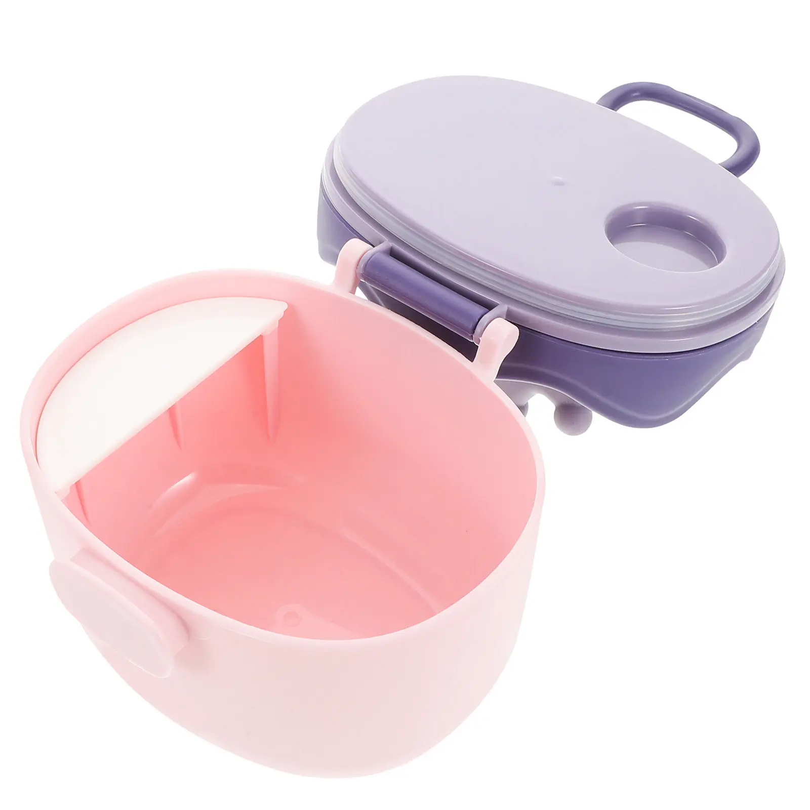 

Portable Milk Powder Storage Container with Scoop Double Layer Leak Proof Formula Dispenser for Travel Baby Feeding Convenience