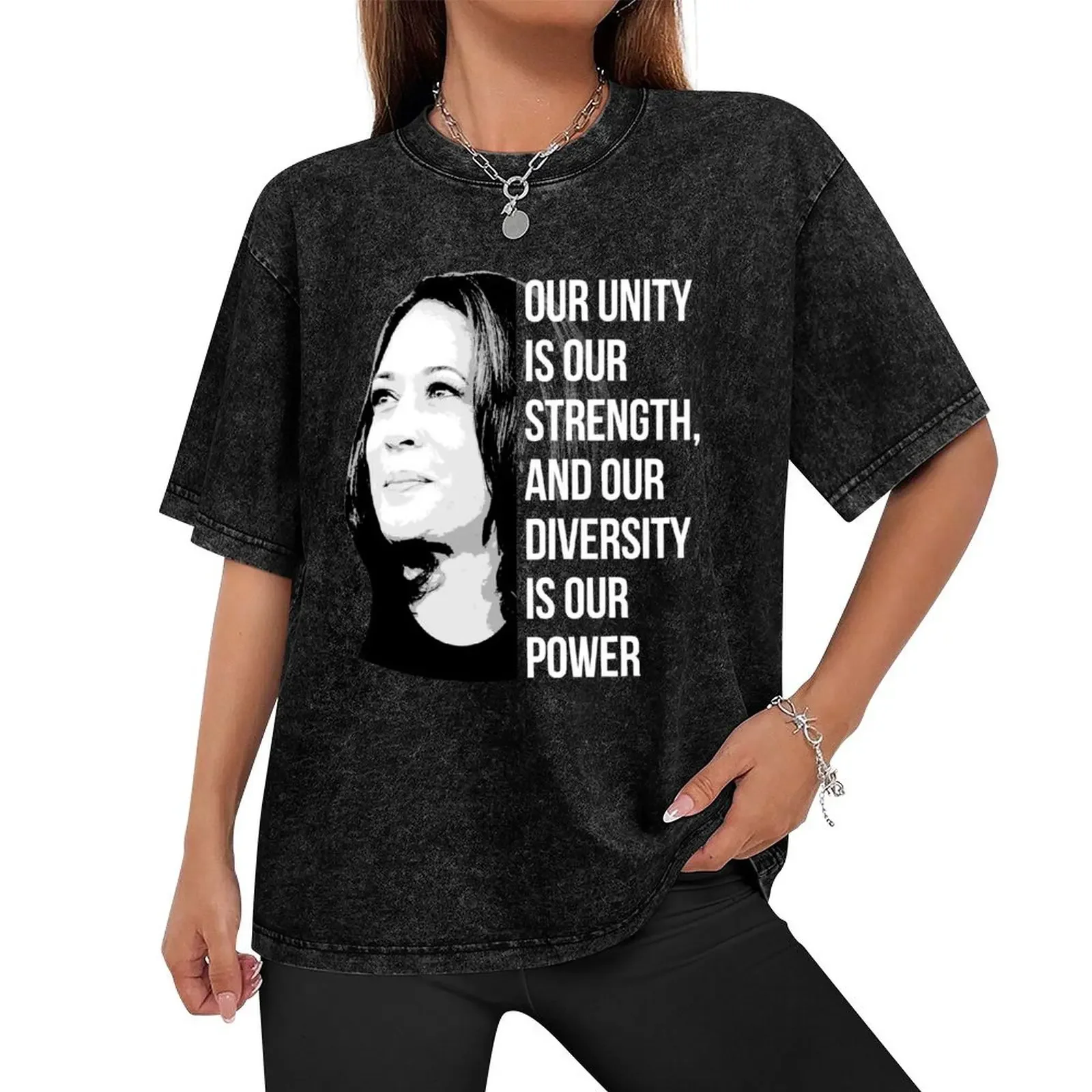 Our Unity is our Strength - Kamala Harris Inspirational T-Shirt plain cute clothes vintage graphic tee clothes for men