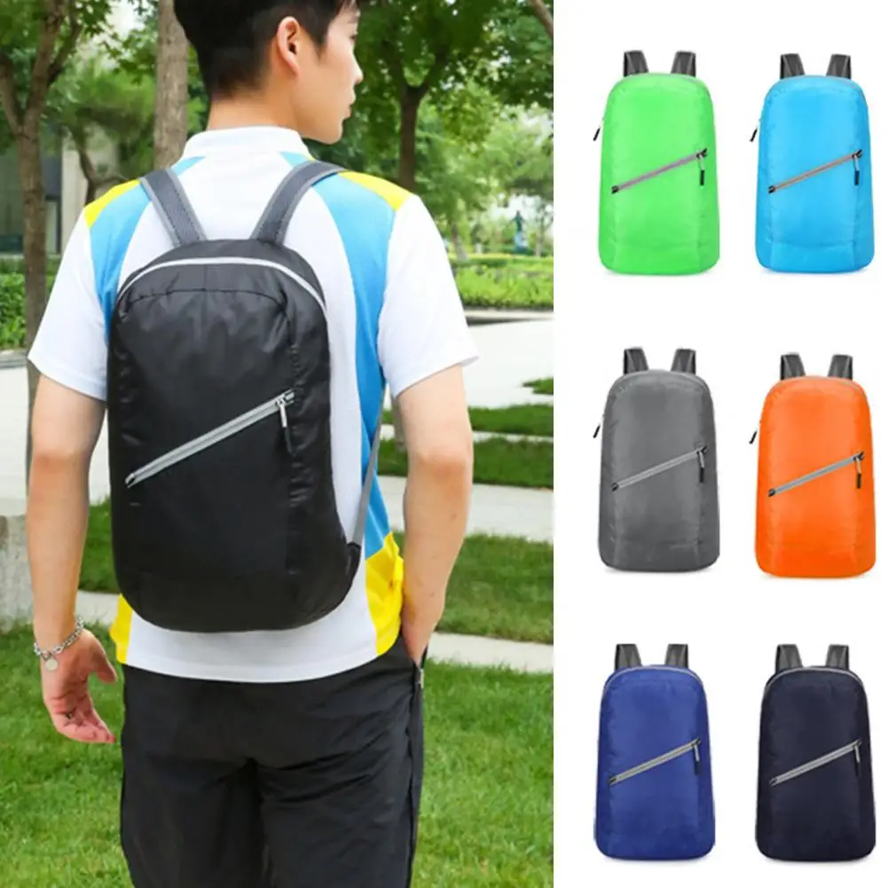 Mochila con correas de malla portátil Unisex, práctica Mochila deportiva ajustable plegable para deportes