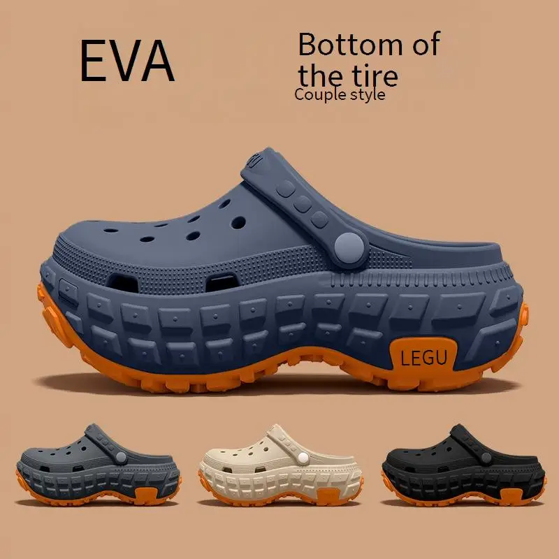 

Men's Summer Thick Soled Perforated Nonslip Wear-Resistant Driving Sandals Beach Sports Sneakers Wading Shoes Breathable Outdoor