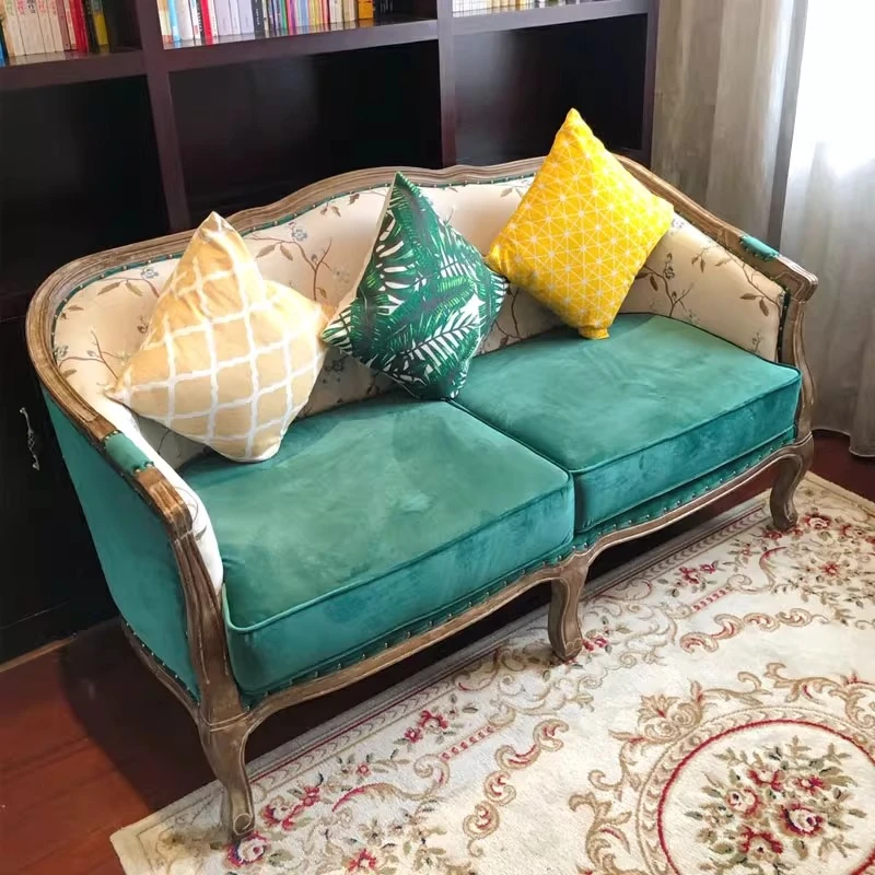 

American Country Luxury Sofas Simple Fabric European Double Living Room Couch Small Household Divano Soggiorno Home Furniture