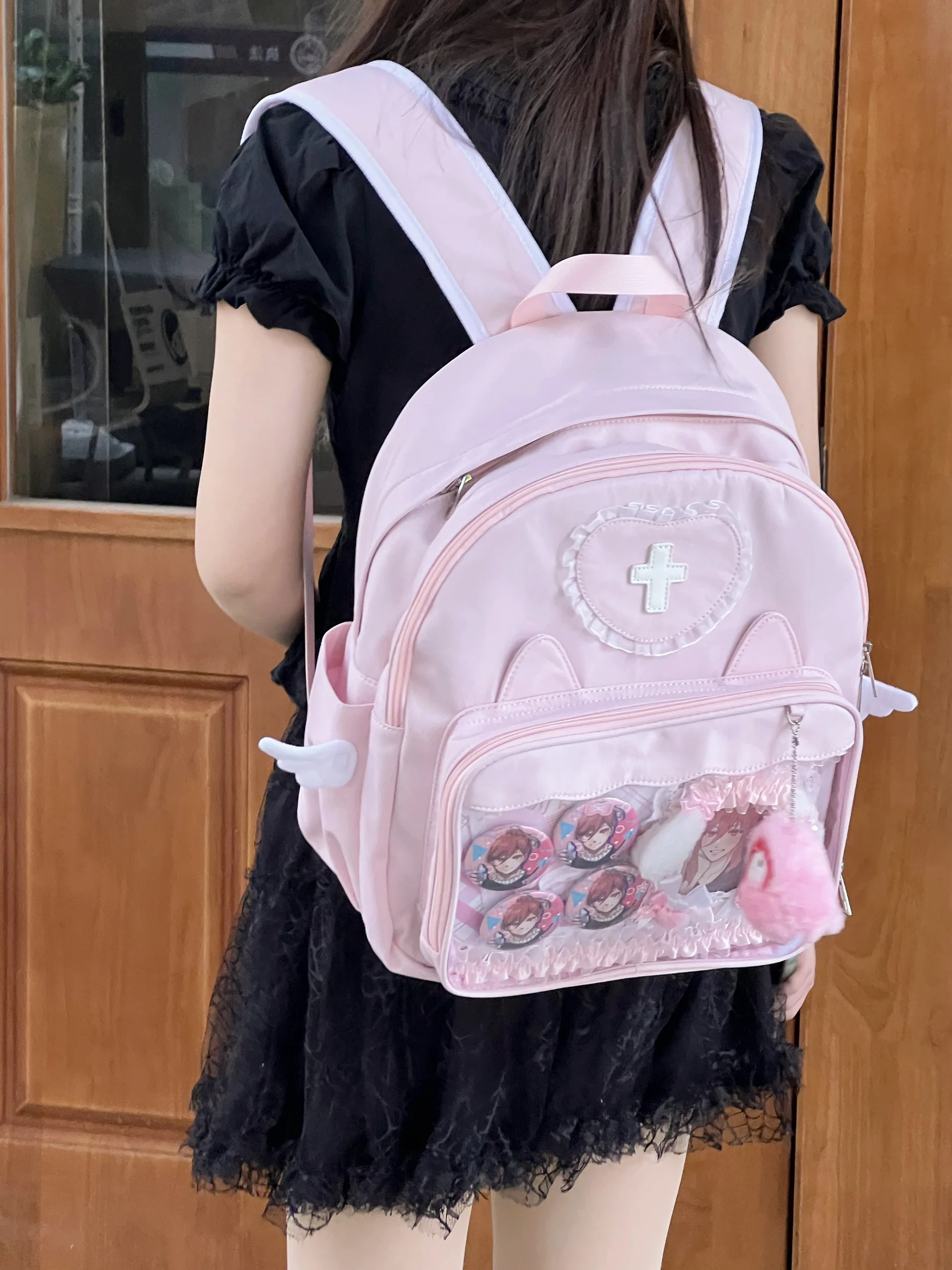 Y2K Subculture Japanese Original Landmine-Shaped Pain Bag Large Capacity Medical Style Daily Commuting Backpack Pain Bag