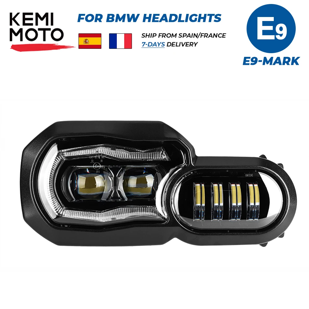 KEMIMOTO E-Mark Goedgekeurde Koplampen voor BMW F800GS ADV F800R F650GS F700GS Motorfiets Verlichting Compleet LED Koplampen Montage
