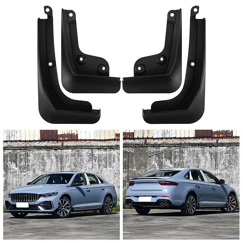 4PCS Front & Rear Mud Flaps For Geely Xingrui Preface 2026, No-Drill Installation, OEM Fitment, PP+TPE Material