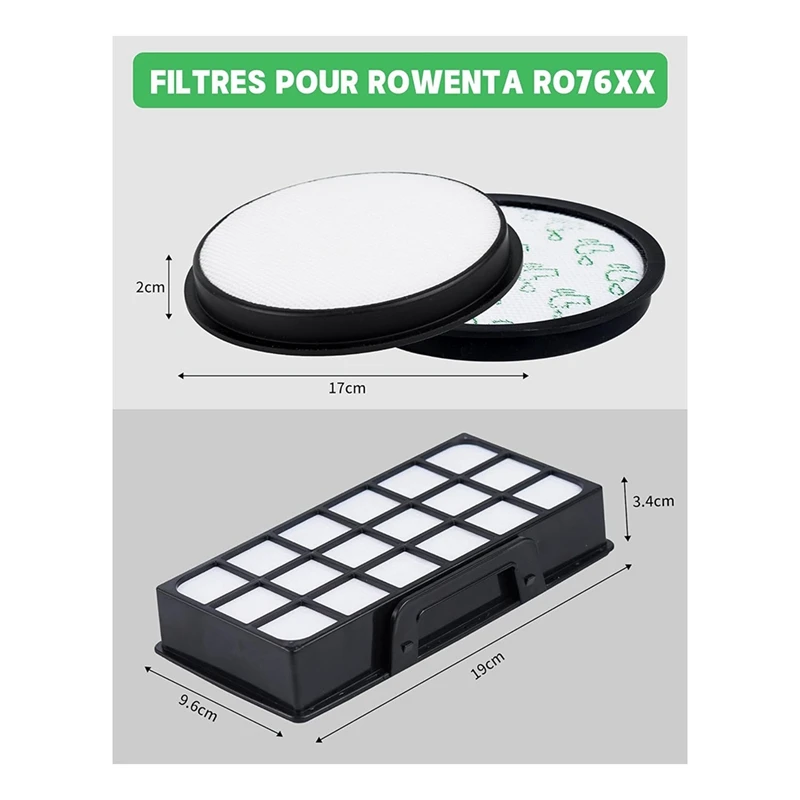 ตัวกรองสำหรับ Rowenta เงียบ Force Cyclonic RO76XX เปลี่ยนอะไหล่ตัวกรอง HEPA ZR903701อุปกรณ์เสริมเครื่องดูดฝุ่น
