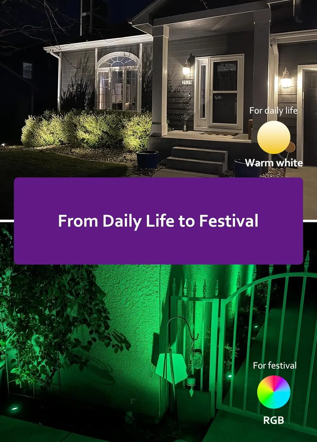 أضواء كاشفة RGBW خارجية مع جهاز تحكم عن بعد، طقم إضاءة المناظر الطبيعية بجهد منخفض 6 وات، مقاومة للماء IP65 للحديقة، 4 عبوات
