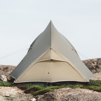 Naturehike Pro 1/2 People Tent, 20D Waterproof, Outdoor Camping Hiking, Ultralight Sun Shelter, Professional Backpacking Tent